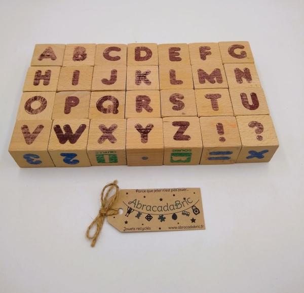 MDD cubes chiffres lettres vintage