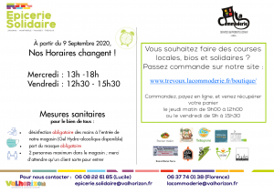 Epicerie Solidaire SEPTEMBRE trevoux affiche