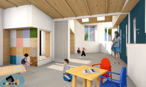 Photo creche Fetan interieur avec enfants