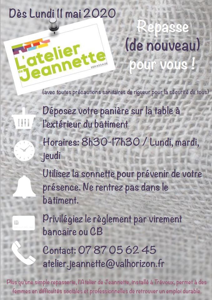 atelier de jeannette repasse